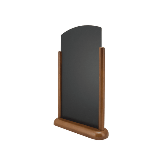 Securit® Tischkreidetafel mit Holzrahmen, Dunkelbraun, 26x41cm