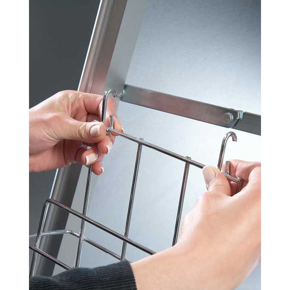 Kundenstopper Alu Classic mit Logoschild, DIN A1, Silber, Outdoor