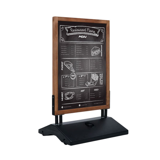 Holz Kundenstopper mit Wassertank, DIN A1, Magnetisch, Outdoor