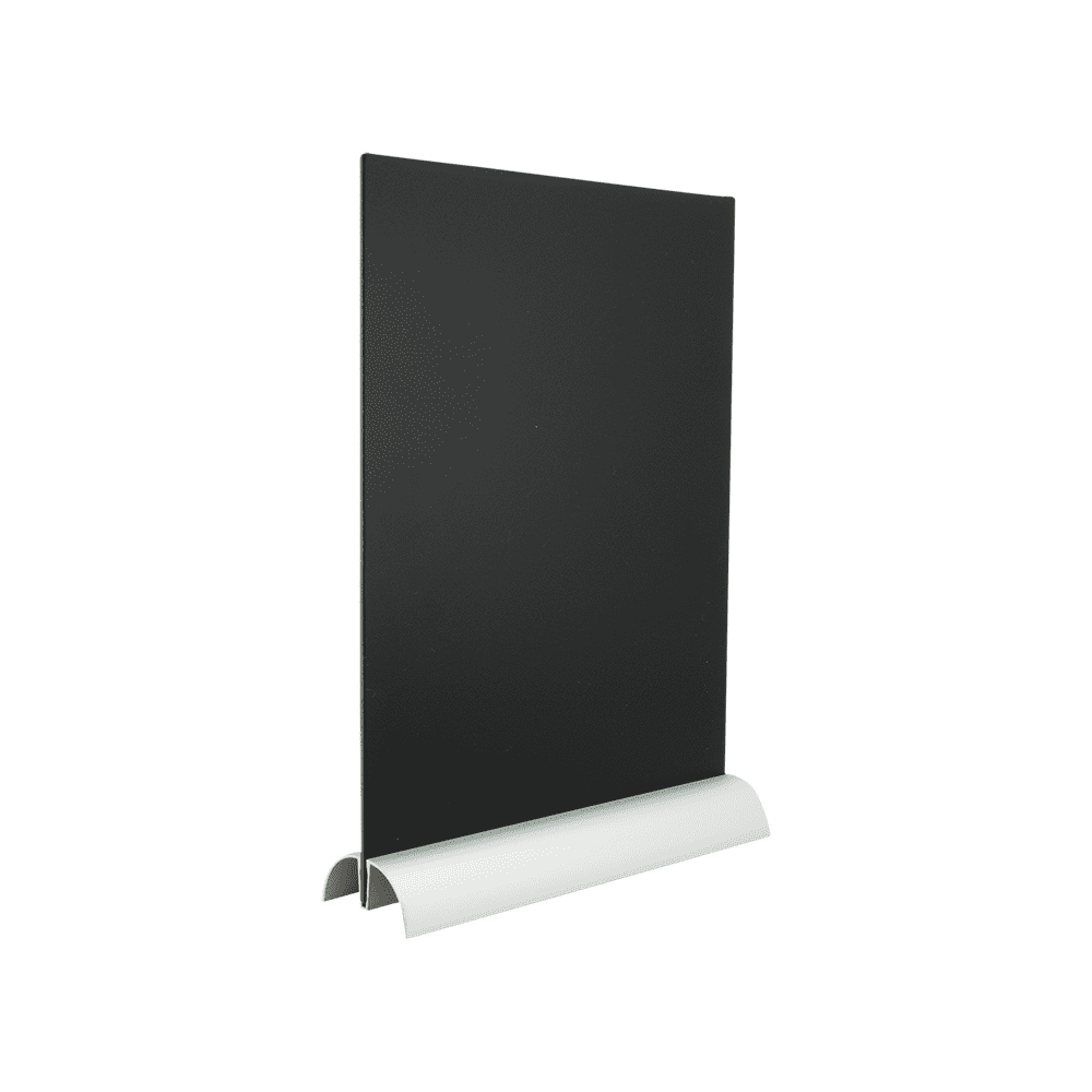Securit®, Tischkreidetafel Aufsteller mit Aluminiumfuss, Eckige Form-Silhouette, austauschbare Tafel, DIN A4