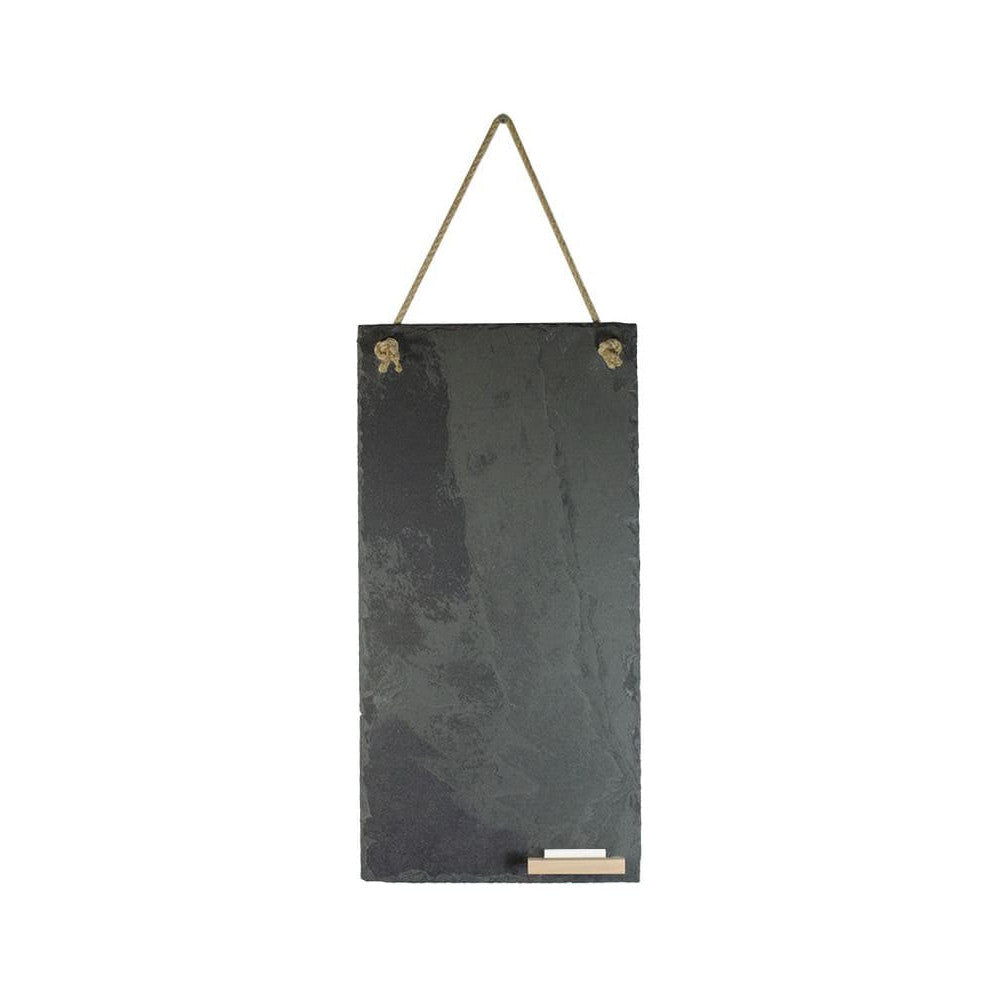 Schiefertafel Anthrazit, mit Ablage & Kordel, 30x60cm