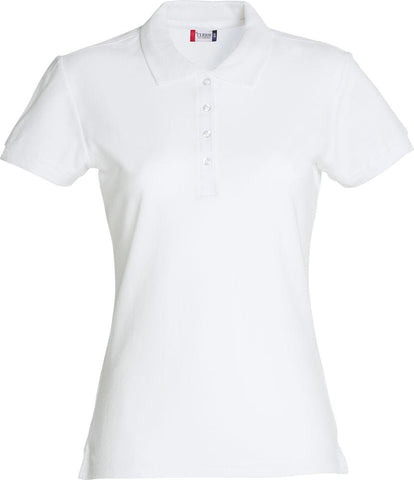 Clique Damen Poloshirt Weiss XS-XXL 100% Baumwolle - WERBE-WELT.SHOP