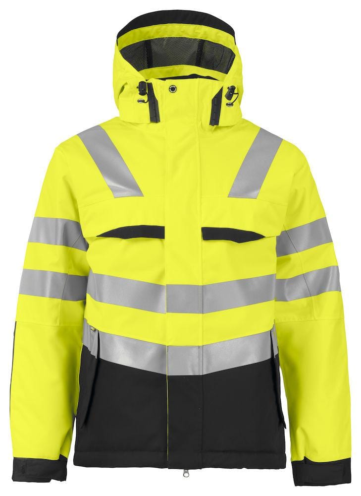 Projob Herren Sicherheits Jacke, Warm Gefüttert, Wasser- und Windfest, EN ISO 20471 Klasse 3 - WERBE-WELT.SHOP