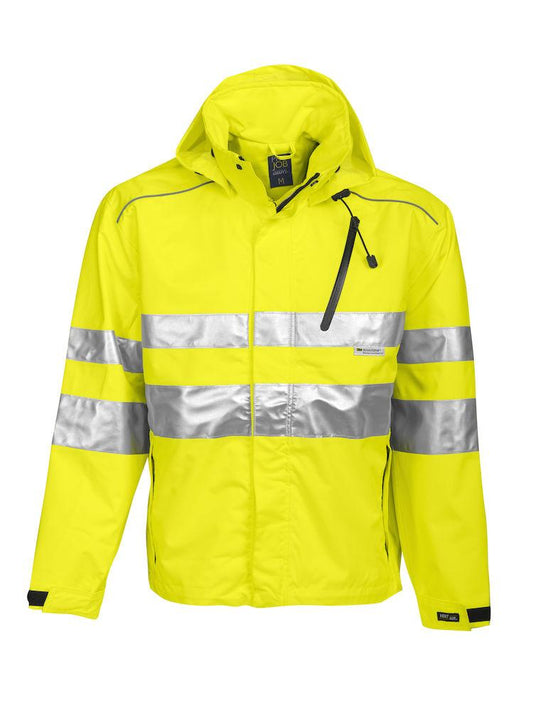 Projob Herren Wind- und Wasserdichte Allround Jacke mit EN ISO 20471 Klasse 3 EN 343/3 Zertifikat - WERBE-WELT.SHOP