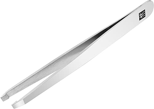 ZWILLING Schräge Pinzette für Präzise Augenbrauen Haarentfernung, Rostfreier Edelstahl Poliert, 90 mm