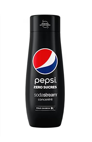 SodaStream Sirup Pepsi Zero Zucker – 1x Flasche ergibt 9 Liter Fertiggetränk, Sekundenschnell zubereitet und immer frisch, Cola free 440 ml, 1er Pack