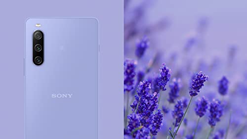Sony Xperia 10 IV (5G Smartphone, 6 Zoll, OLED-Display , Dreifach-Kamera, 3,5-mm-Audioanschluss, 5.000mAh Akku, Dual SIM hybrid) 24+6 Monate Garantie [Amazon Exklusiv] lavendel