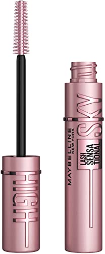 Maybelline New York Schwarze Wimperntusche für extrem lange Wimpern, Lash Sensational Sky High Mascara, Very Black, 7,2 ml