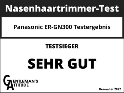 Panasonic Er-Gn300K503 Brauentrimmer für trockene und nasse Nase, Schwarz, 3,8 x 3,4 x 16,4 cm, für Herren.