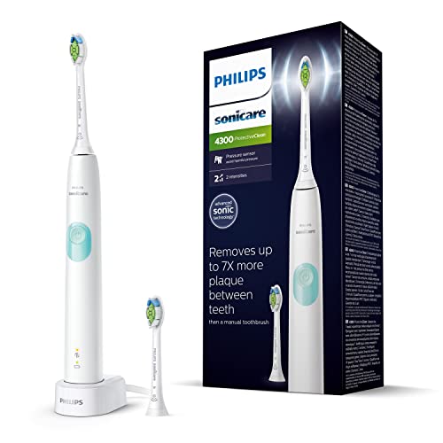 Philips Sonicare ProtectiveClean 4300 Elektrische Schallzahnbürste, weiß (Modell HX6807/51)