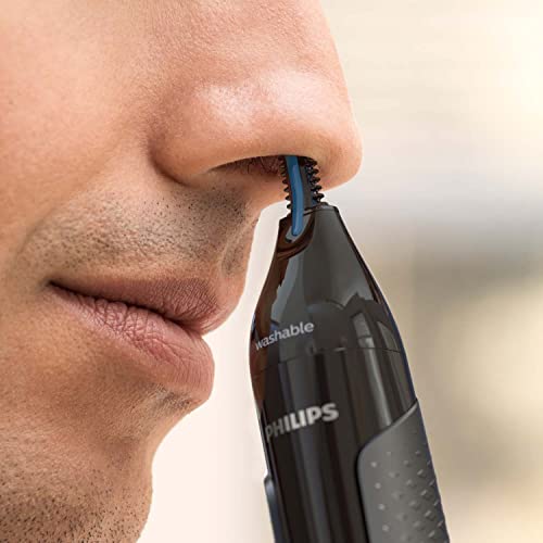 Philips Nose trimmer Series 3000 Nasenhaar-, Ohrenhaar- und Augenbrauentrimmer mit PrecisionTrim-Technologie (Modell NT3650/16)