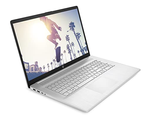 HP Laptop | 17,3 Zoll (43,9 cm) FHD IPS Display | AMD Ryzen 3 7320U | 8 GB RAM | 256 GB SSD | AMD Radeon-Grafik | Windows 11 Home | QWERTZ Tastatur | Silber | mit HP Fast Charge