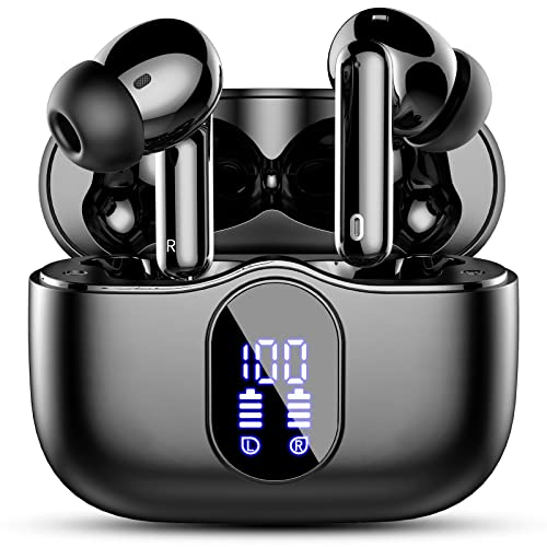 Bluetooth Kopfhörer, Kopfhörer Kabellos Bluetooth 5.3 Sport In Ear Kopfhörer mit 4 Mikrofon, 40 std Spielzeit, LED-Anzeige, ENC Lärmreduzierung, HiFi Stereo Ohrhörer für Arbeit und Studium