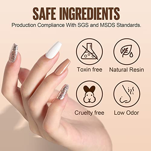 TOMICCA Base Coat Top Coat UV Nagellack Set,2 * 15ml Shellac Base Coat und No Wipe Top Coat,Soak-Off UV/LED Nagellack Gel Geschenk für Nagelstudio DIY Home…