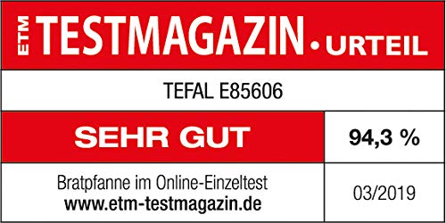 Tefal E85606 Jamie Oliver Pfanne | Bratpfanne | 28cm | Induktionspfanne | Integrierter Temperaturanzeiger | Antihaft-Versiegelung aus Edelstahl