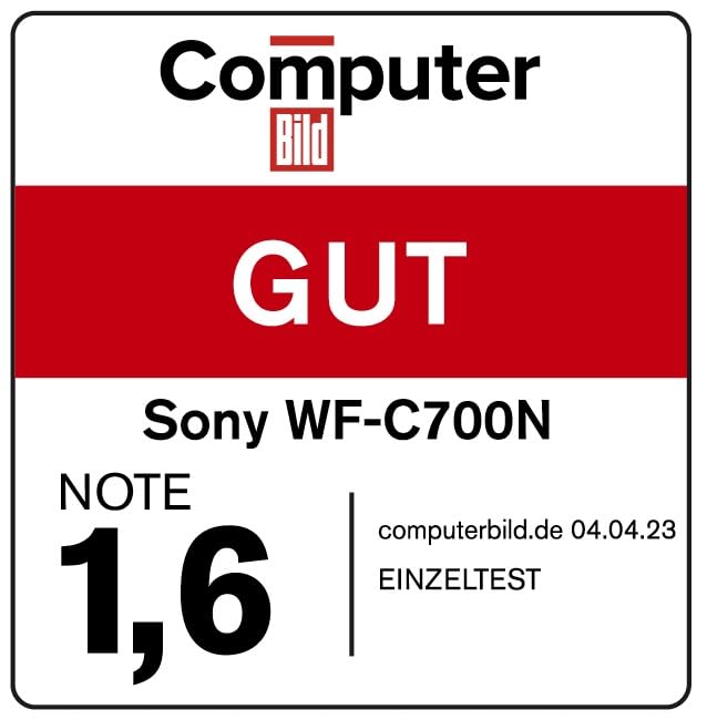 Sony WF-C700N kabellos, Bluetooth, Noise Cancelling Kopfhörer (kleine, leichte Kopfhörer mit Bluetooth Multipoint Connection, IPX4, bis zu 20h Akkulaufzeit, Schnellladung, iOS & Android) Schwarz