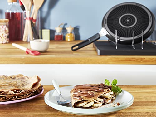 Tefal B56410 Day by Day On Crêpepfanne | 25 cm | Antihaftbeschichtung | Thermo-Signal | für alle Herdarten AUßER Induktion | Aluminium | Schwarz