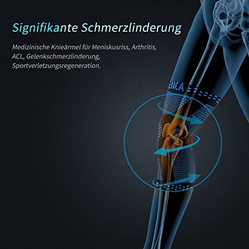 NEENCA kniebandage, Komprimierte Kniebandagen für Männer Frauen mit Patella Gel Pads & Seitenstabilisatoren Kniestütze,Medizinischer Knieschützer für Laufen, Meniskusriss,ACL,Arthritis