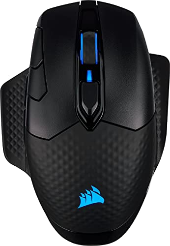 Corsair, USB, Dark Core RGB PRO SE kabellose Gaming-Maus mit kabelloser Qi-Aufladefunktion (18K DPI Sensor, Acht Programmierbare Tasten, Dynamische iCUE RGB-Hintergrundbeleuchtung) schwarz