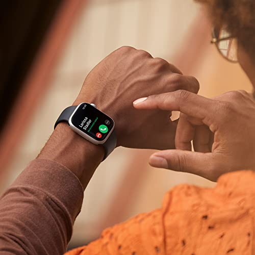 Apple Watch Series 8 (GPS, 41mm) Smartwatch - Aluminiumgehäuse Mitternacht, Sportarmband Mitternacht - Regular. Fitnesstracker, Blutsauerstoffund EKGApps, Always-On Retina Display, Wasserschutz