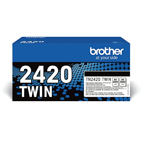 Brother TN2420TWIN Bundle mit 2 Tonern, schwarz, ca. 6000 Seiten