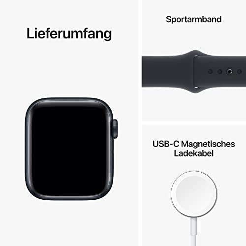 Apple Watch SE (2. Generation) (GPS + Cellular, 40mm) Smartwatch - Aluminiumgehäuse Mitternacht, Sportarmband Mitternacht - Regular. Fitness-und Schlaftracker, Unfallerkennung, Herzfrequenzmesser