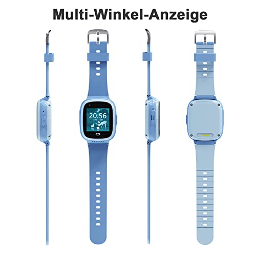 PTHTECHUS® Kinder Smartwatch Telefon mit GPS 4G, Videoanruf Sprachchat Kinder Anrufen Uhr mit GPS Tracker SOS Kamera APP-Verwaltung Armband Kompatibel Android und IOS für Jungen Mädchen Geschenk