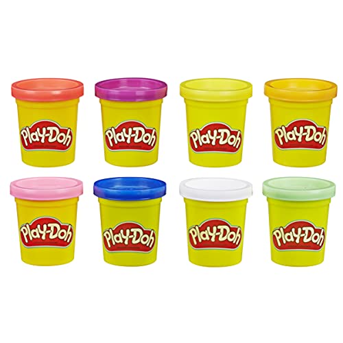 PlayDoh E5044EU4 8er Pack, Knete in Regenbogen Farben, für fantasievolles und kreatives Spielen, bunt