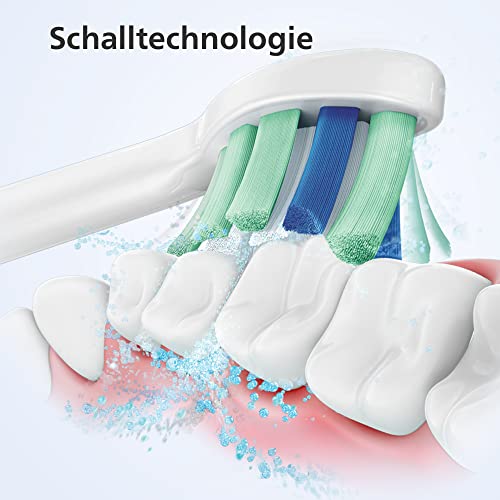 Philips Sonicare 3100 – 2 x elektrische Schallzahnbürste, in Schwarz und Sugar Rose mit 2 x C2 Optimal Plaque Defense-Bürstenköpfen (Modell HX3675/15)