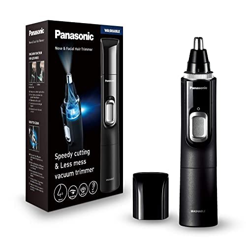 Panasonic Er-Gn300K503 Brauentrimmer für trockene und nasse Nase, Schwarz, 3,8 x 3,4 x 16,4 cm, für Herren.