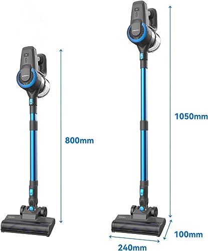 Akku Staubsauger, 20000pa Saugleistung Ultraleichter Staubsauger Kabellos, Vacuum Cleaner Handstaubsauger, 40 Min Laufzeit, kabelloser Staubsauger Stielstaubsauger für Tierhaare,Teppich und Hartböden