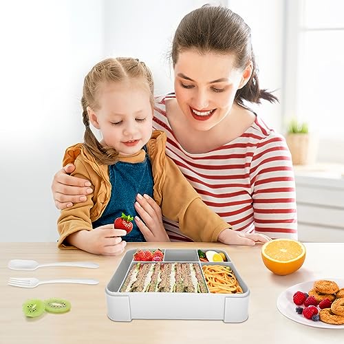 IJIAMY Brotdose Kinder mit Fächern, Bento Box Kinder, Auslaufsicher Lu –