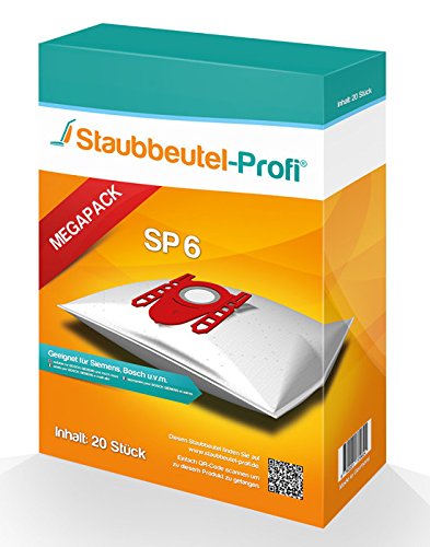 20 Staubsaugerbeutel geeignet für Siemens VS06A111, VS06B1110 von Staubbeutel-Profi®