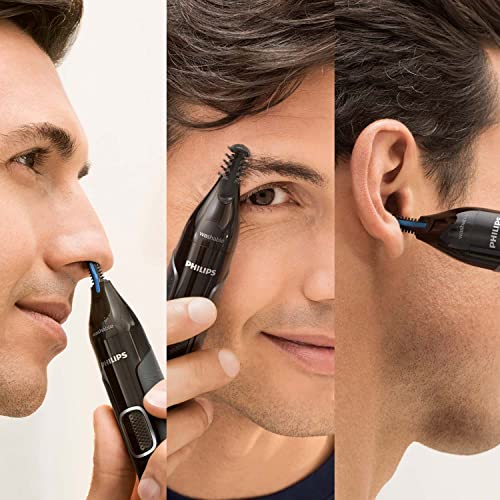 Philips Nose trimmer Series 3000 Nasenhaar-, Ohrenhaar- und Augenbrauentrimmer mit PrecisionTrim-Technologie (Modell NT3650/16)