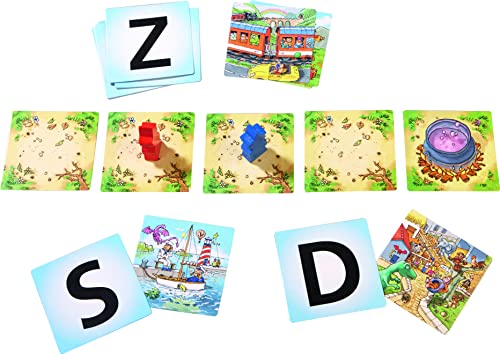 HABA 4912 - ABC Zauberduell, Lernspiel ab 6 Jahren zum Buchstabenlernen, Geschenk für Schulanfänger zur Einschulung, Reise- und Mitbringspiel
