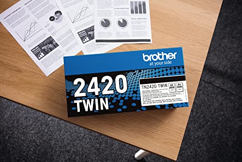 Brother TN2420TWIN Bundle mit 2 Tonern, schwarz
