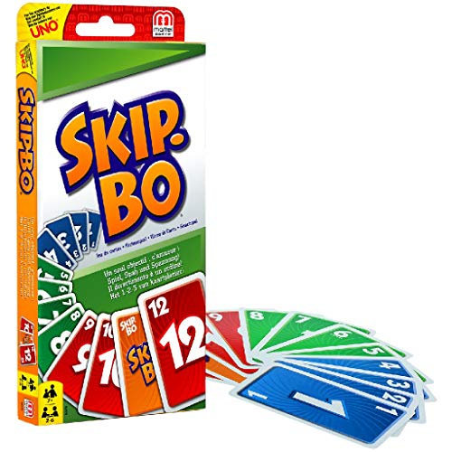 Mattel Games 52370 - Skip-Bo Kartenspiel und Familienspiel geeignet für 2 - 6 Spieler, Spiel ab 7 Jahren