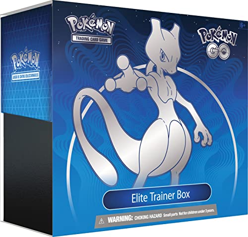 Pokémon TCG Sammelkartenspiel: Pokémon GO Elite Trainerbox,ab 6 Jahren (10 Booster, Mewtwo Folien-Promo-Karte & Premium-Zubehör)