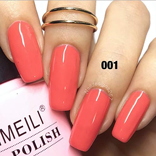 AIMEILI UV LED Gellack ablösbarer Gel Nagellack rot Nude Gel Polish - Tropix Tropical Punch (001) 10ml