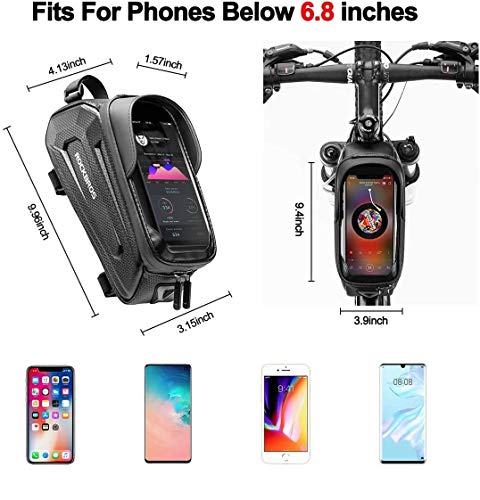 lenkertasche handy wasserdicht ROCKBROS Fahrrad Rahmentasche Lenkertasche Wasserdicht Handytasche für – WERBE-WELT.SHOP