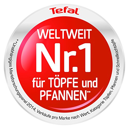 Tefal E85606 Jamie Oliver Pfanne | Bratpfanne | 28cm | Induktionspfanne | Integrierter Temperaturanzeiger | Antihaft-Versiegelung aus Edelstahl