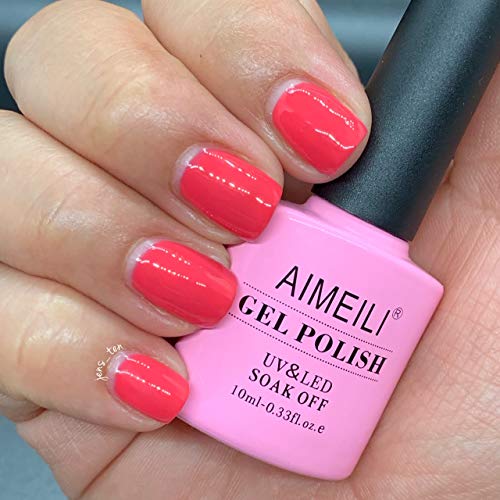 AIMEILI UV LED Gellack ablösbarer Gel Nagellack rot Nude Gel Polish - Tropix Tropical Punch (001) 10ml