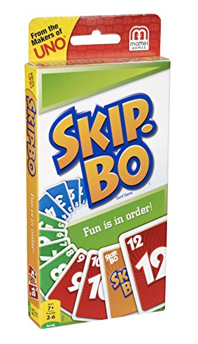 Mattel Games 52370 - Skip-Bo Kartenspiel und Familienspiel geeignet für 2 - 6 Spieler, Spiel ab 7 Jahren