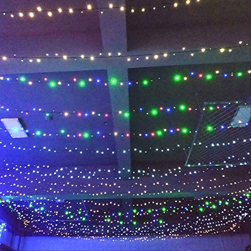YASENN 300Led 30M Lichterketten mit 8 Beleuchtungsmodi, Niederspannungs-Lichterketten für Weihnachtsbaumpartys im Innen- und Außenbereich, Hochzeit, Garten, Weihnachtsdekoration (Mehrfarbig)