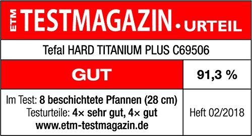 Tefal C69506 Hard Titanium Plus Pfanne | 28 cm | antihaftbeschichtet | Aluminium | schwarz1