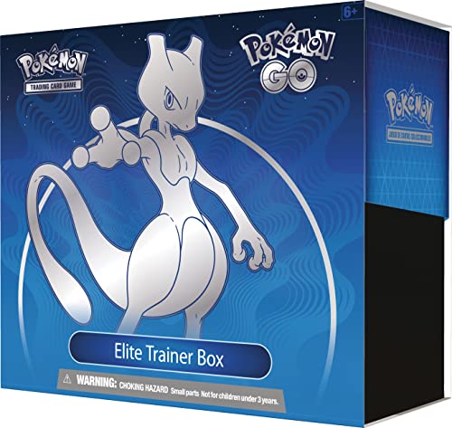 Pokémon TCG Sammelkartenspiel: Pokémon GO Elite Trainerbox,ab 6 Jahren (10 Booster, Mewtwo Folien-Promo-Karte & Premium-Zubehör)