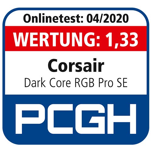 Corsair, USB, Dark Core RGB PRO SE kabellose Gaming-Maus mit kabelloser Qi-Aufladefunktion (18K DPI Sensor, Acht Programmierbare Tasten, Dynamische iCUE RGB-Hintergrundbeleuchtung) schwarz