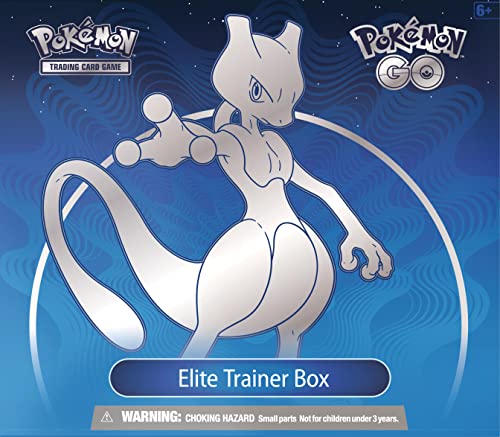 Pokémon TCG Sammelkartenspiel: Pokémon GO Elite Trainerbox,ab 6 Jahren (10 Booster, Mewtwo Folien-Promo-Karte & Premium-Zubehör)