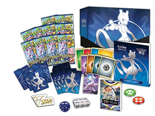 Pokémon TCG Sammelkartenspiel: Pokémon GO Elite Trainerbox,ab 6 Jahren (10 Booster, Mewtwo Folien-Promo-Karte & Premium-Zubehör)