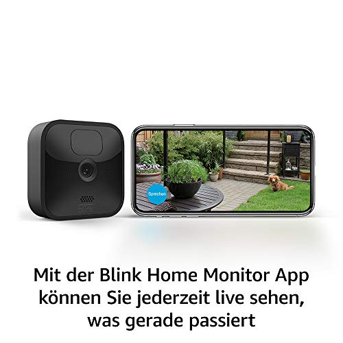 Blink Outdoor – kabellose, witterungsbeständige HD-Überwachungskamera mit zwei Jahren Batterielaufzeit und Bewegungserfassung, funktioniert mit Alexa | Zusatzkamera für bestehende Blink-System-Kunden